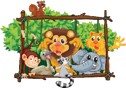 Circus Cartoonanimalgroupimage - Various Cartoon Animals (500x300), Png Download