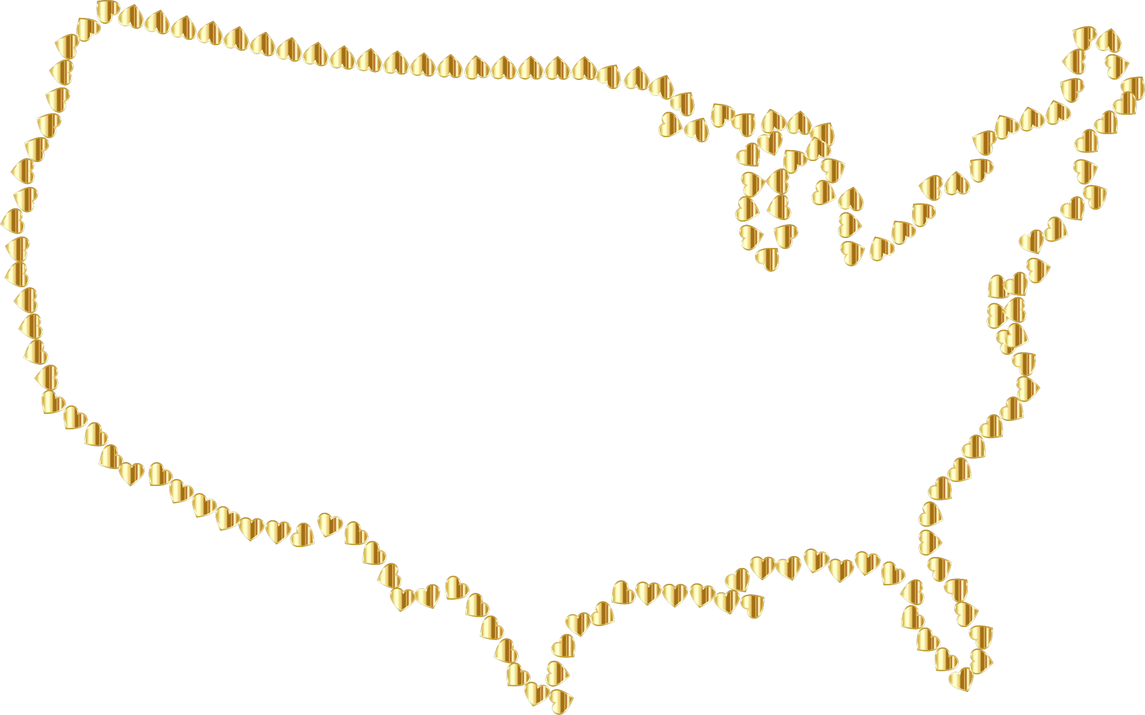 Prismatic Hearts Map No Big Image Png - United States Map No Background (2305x1439), Png Download
