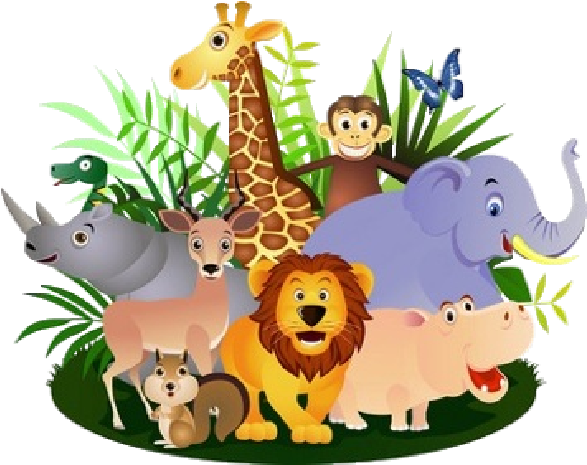 Wild Animals Clipart Png - Group Of Animals Clipart (600x600), Png Download