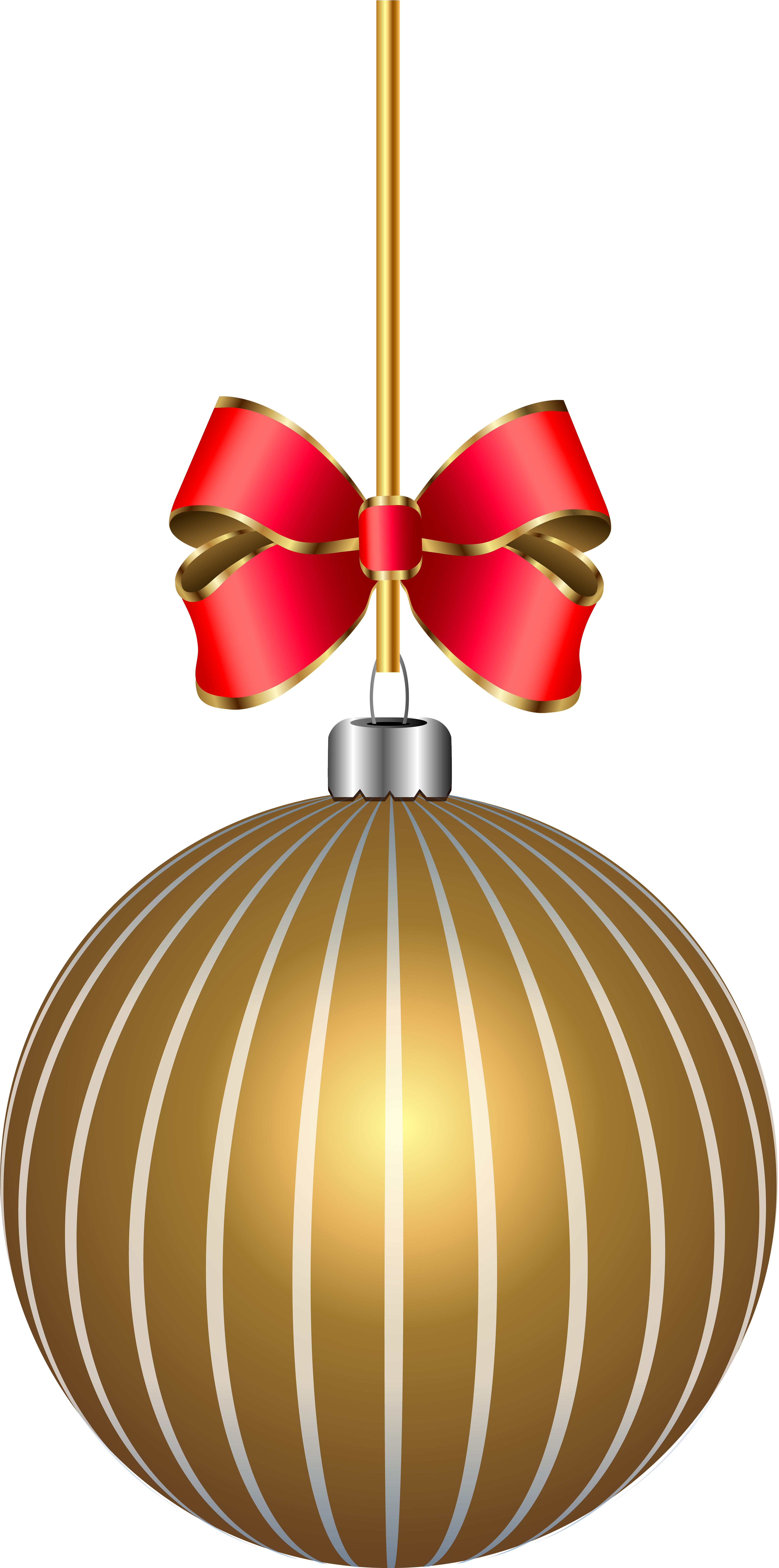 Gold Christmas Ball Png Download - Christmas Transparent Clipart Gold (4068x8000), Png Download