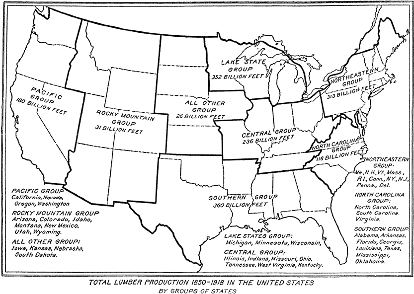 The Major Demands Made Annually Upon The Forests, Based - Blank Map Of United States 1850 (855x601), Png Download