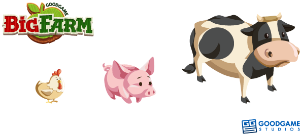 Big Farm Animals - Big Farm (638x301), Png Download