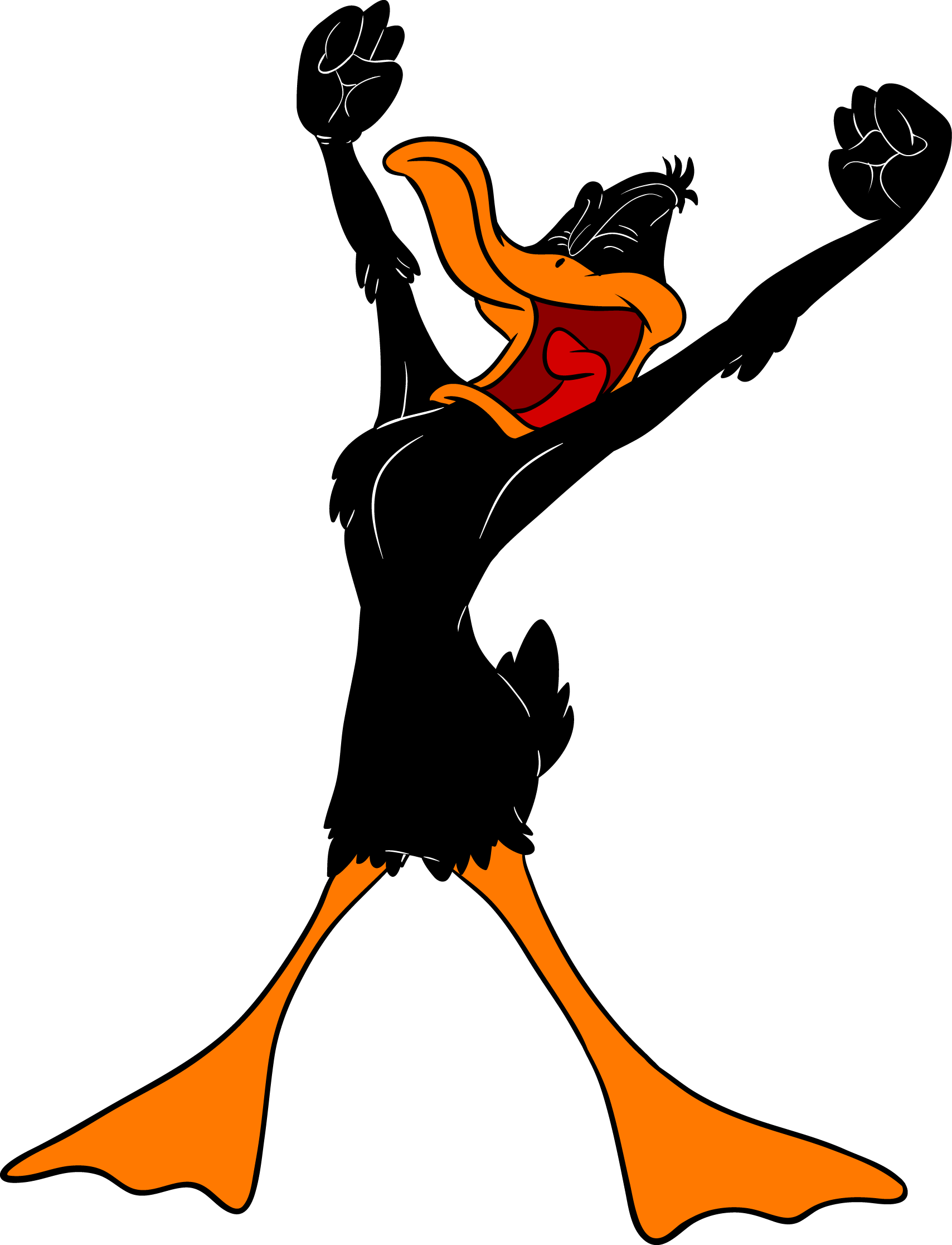 Vector Free Download Bugs Bunny Donald Porky Pig Transprent - Daffy Duck Transparent Png (1708x2232), Png Download