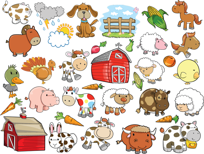 Cartoon Animals Vector Free Download - Animal Cartoon Vector Free Download (800x605), Png Download