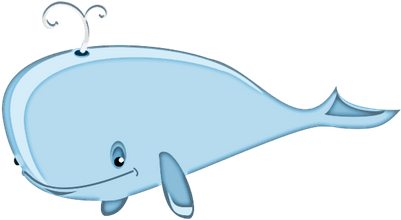 Cartoon Whale Clipart - Cartoon Whale (400x400), Png Download