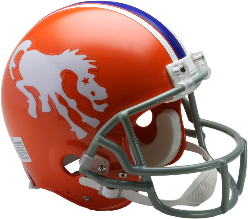 Denver Broncos Vsr4 Authentic Throwback Helmet - 1960 Denver Broncos Helmet (900x812), Png Download
