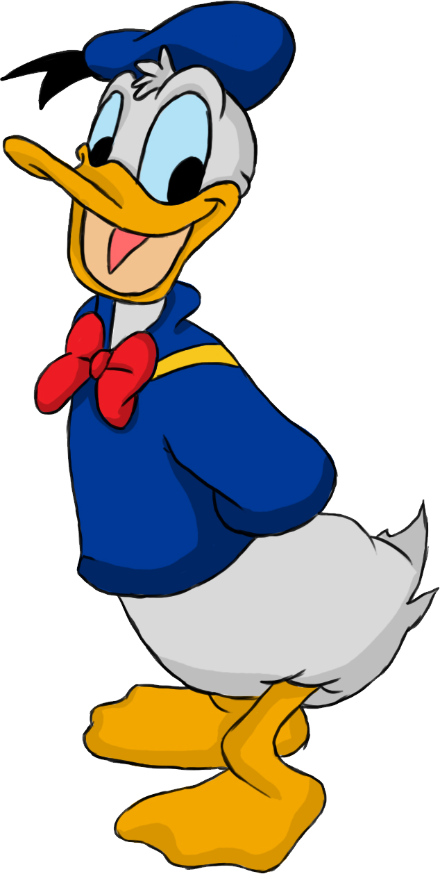 Donald Duck Cartoon Drawing (634x1258), Png Download