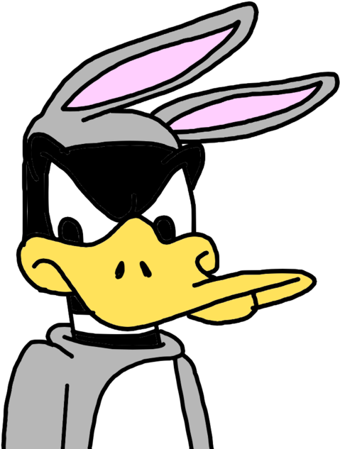 Daffy Duck Dressed As Bugs Bunny For Halloween By Marcospower1996 - Daffy Duck (1024x768), Png Download