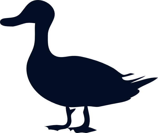 Wood Duck Silhouette At Getdrawings - Duck Silhouette (600x504), Png Download