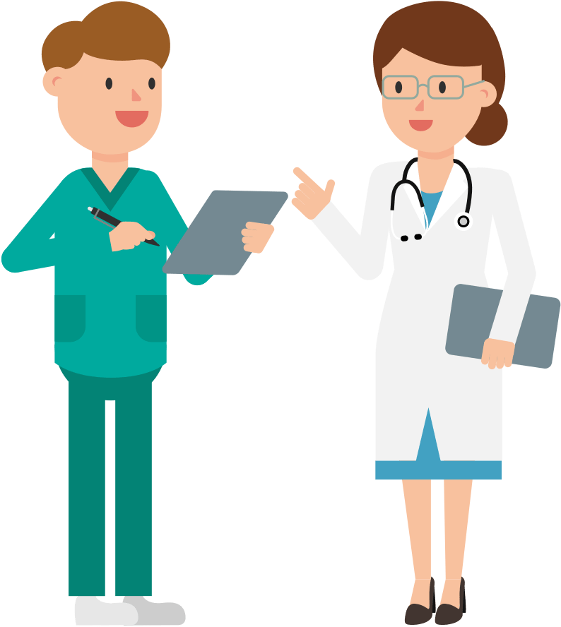 Nnc Allocates 15% Seats For Boys In Nursing Courses - Doctor And Nurse Cartoon (2000x1126), Png Download