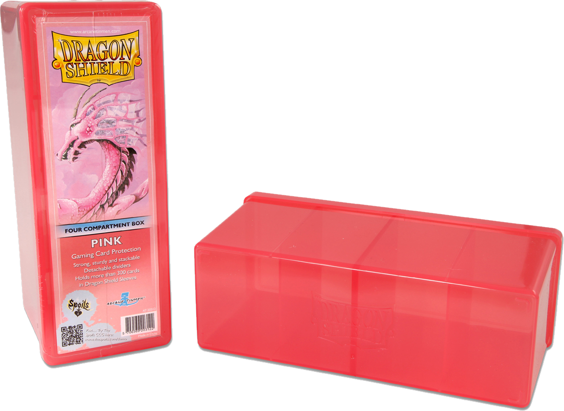 Dragon Shield 4 Compartment Storage Deck Box Pink (1135x827), Png Download