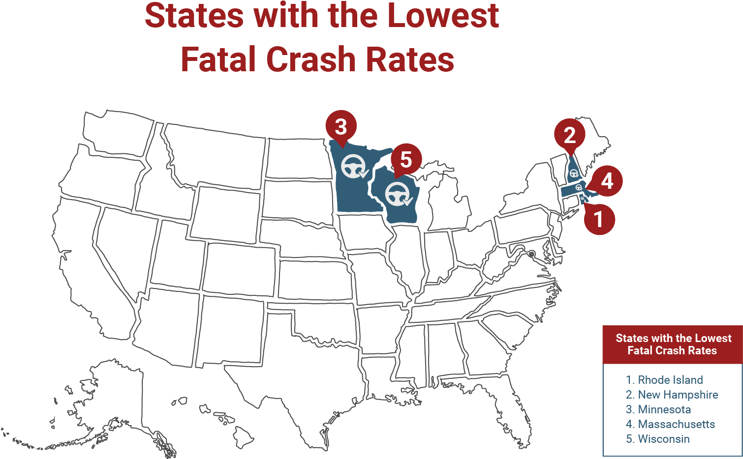 States With The Best Driving Records (1920x1080), Png Download