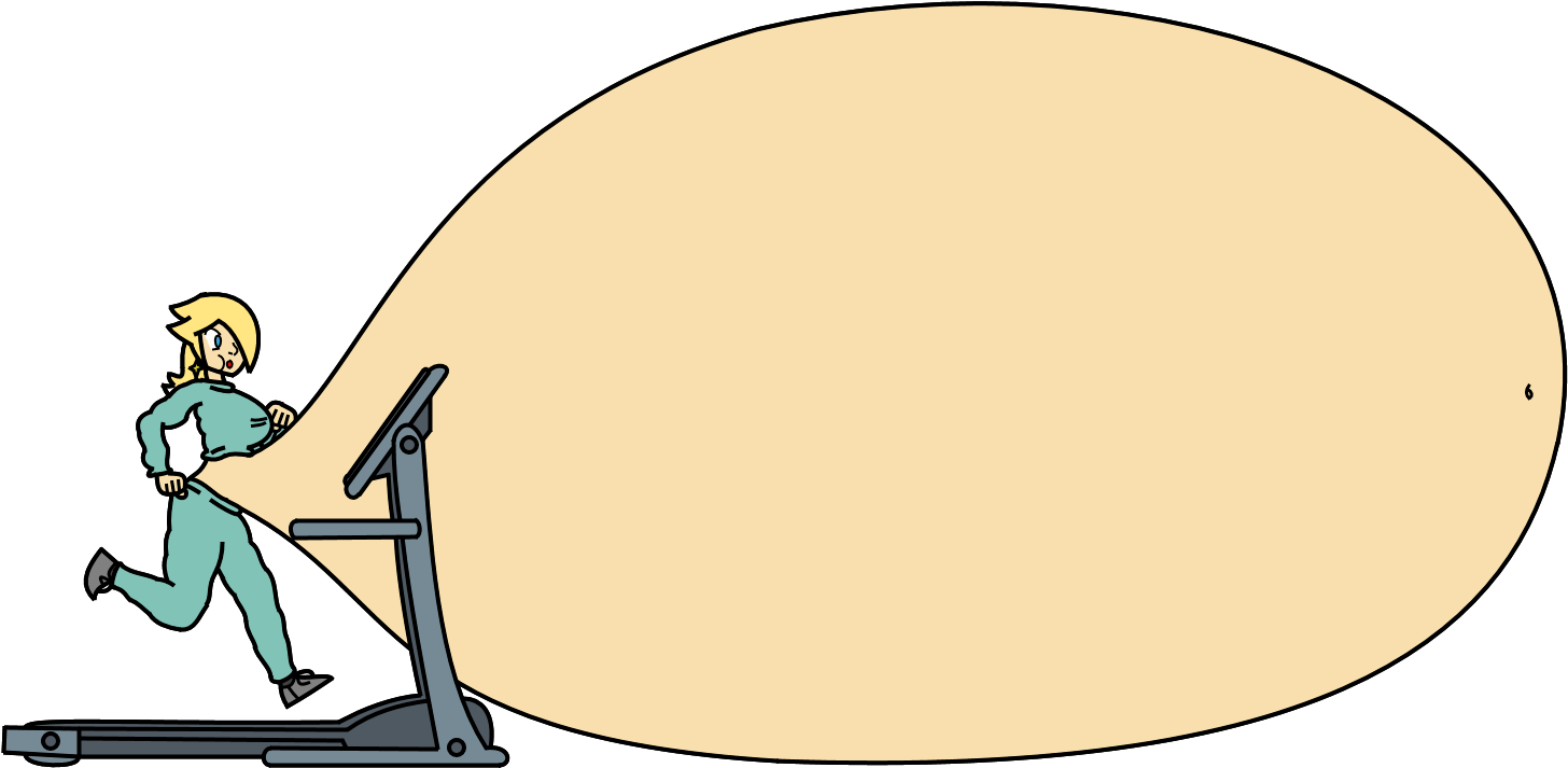 Rosalina Jogging Off The Belly Weight By 23whiskers1 (1456x713), Png Download