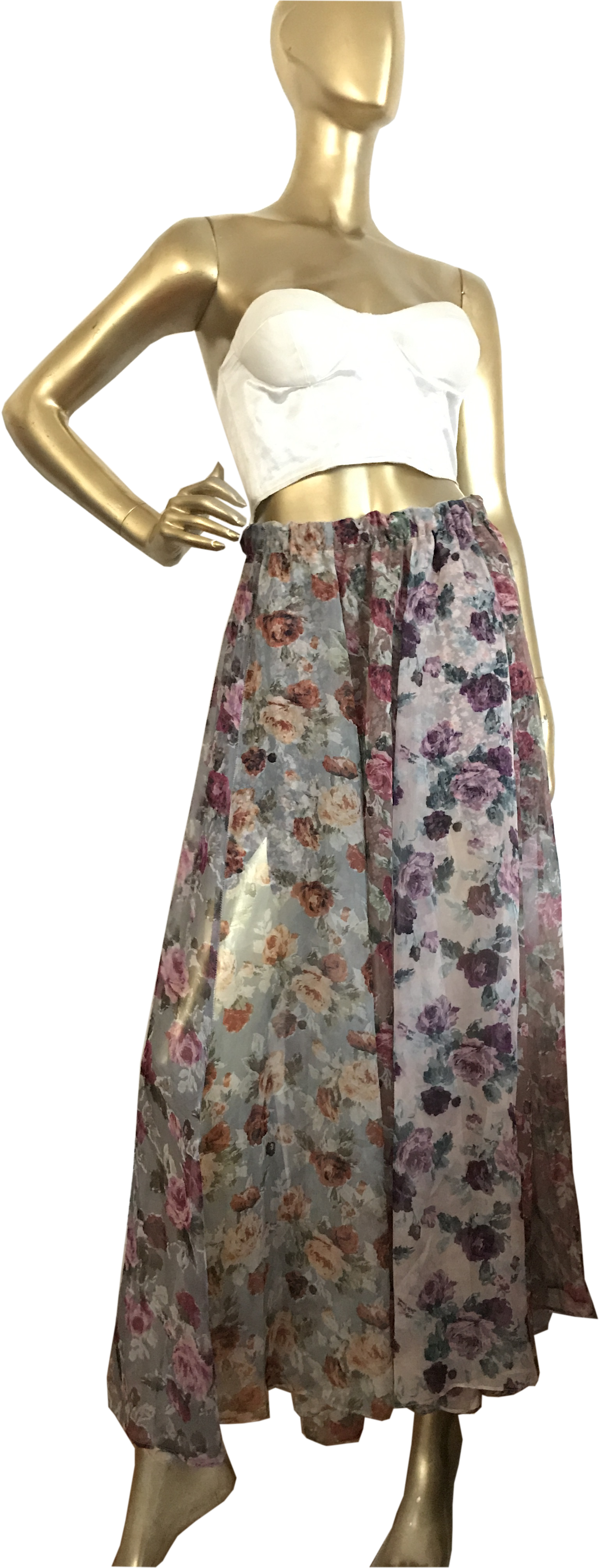 Beautiful Multi-color Boho Chic Floral Maxi Skirt (3024x4032), Png Download