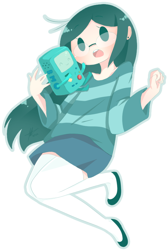 Adventure Time And Gravity Falls Bmo And Candy By Amustache-d5asakm (700x1000), Png Download
