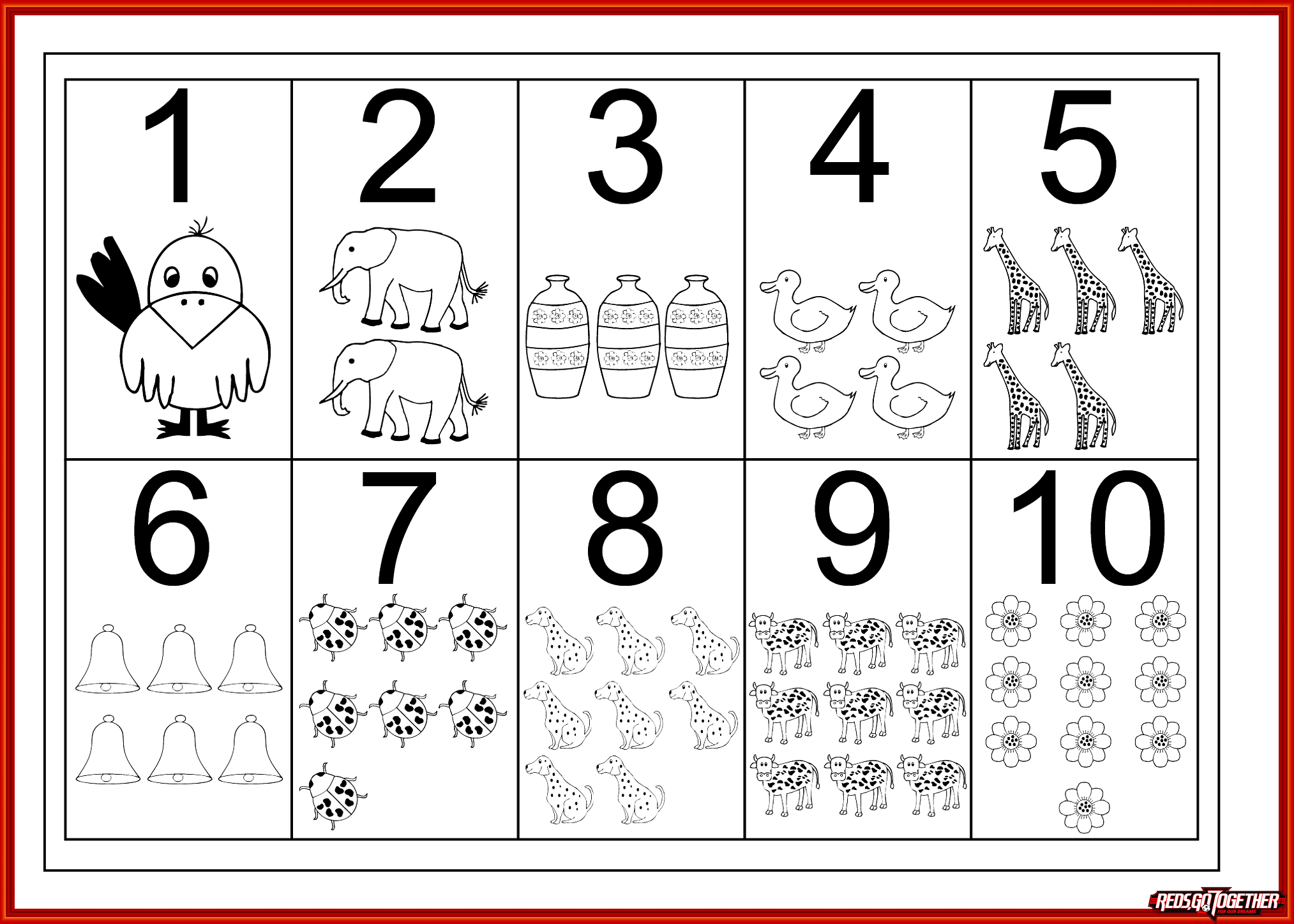 1 To 10 Numbers Transparent File (2027x1448), Png Download