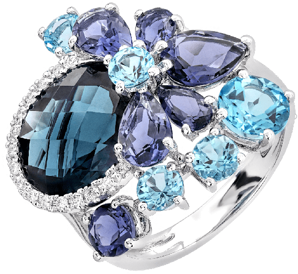 London Blue Topaz Ring (700x700), Png Download