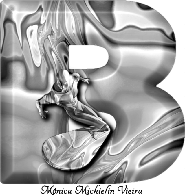 Alfabeto Surfista Prateado Png (700x700), Png Download