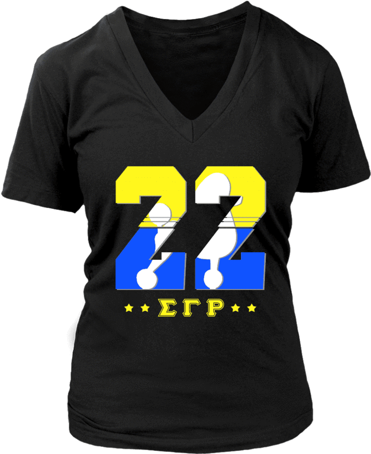 Sigma Gamma Rho Founding Year District Womens V-neck (900x900), Png Download