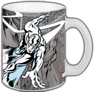 Silver Surfer Retro Taza Presentándonos Al Silver Surfer (600x600), Png Download