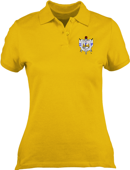 Sigma Gamma Rho Embroidered Polo (558x558), Png Download