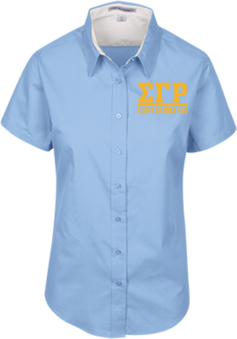 Sigma Gamma Rho Short Sleeve Easy Care Shirt For Her (1155x1155), Png Download