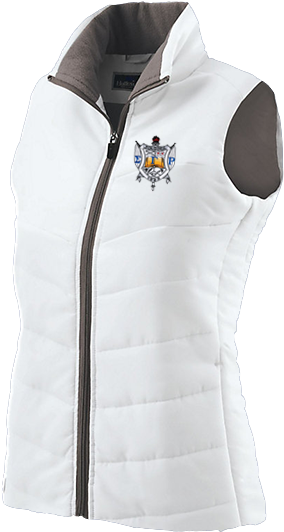 Sigma Gamma Rho Embroidered Puff Vest (558x558), Png Download