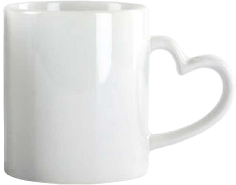 Taza Rosa Con Asa Corazón (788x618), Png Download