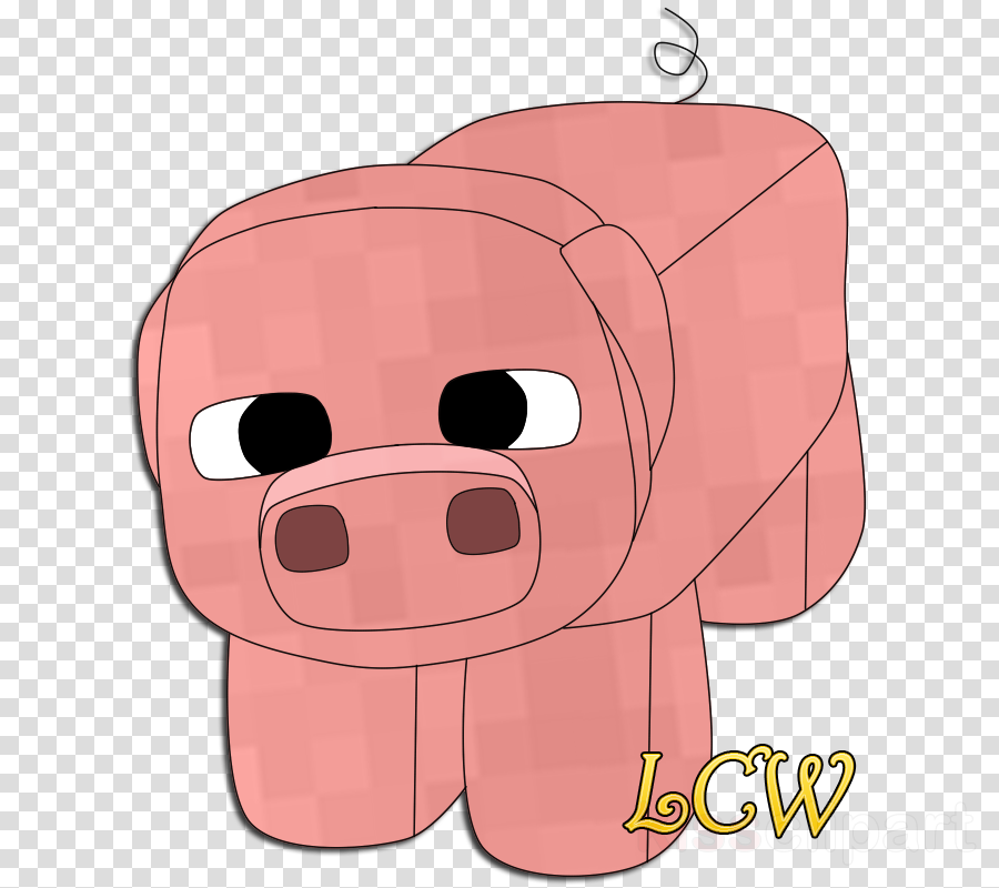 Minecraft Pig Drawing Clipart Minecraft Pig Drawing (900x800), Png Download