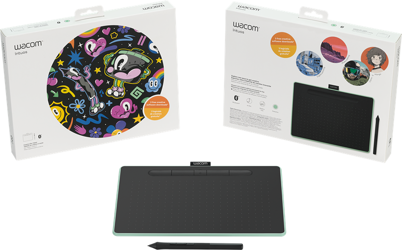 Wacom Intuos Medium Bt, Pistachio (800x497), Png Download