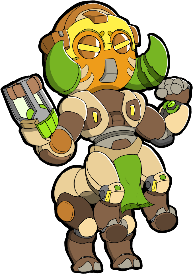 Chibi Orisa Charge My Main From Overwatch (751x1000), Png Download