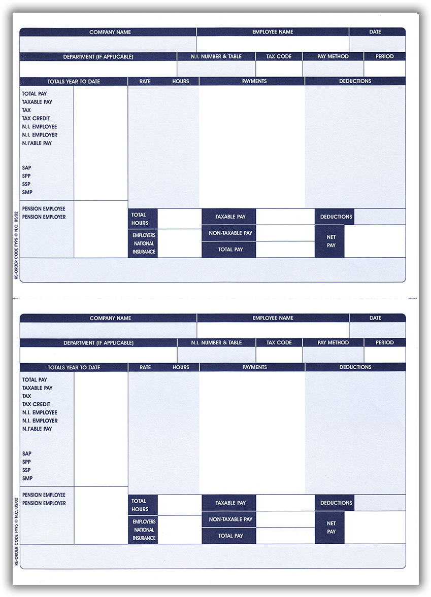 1 Part Inkjet/laser Payslip & Wage Envelope (1000x1200), Png Download