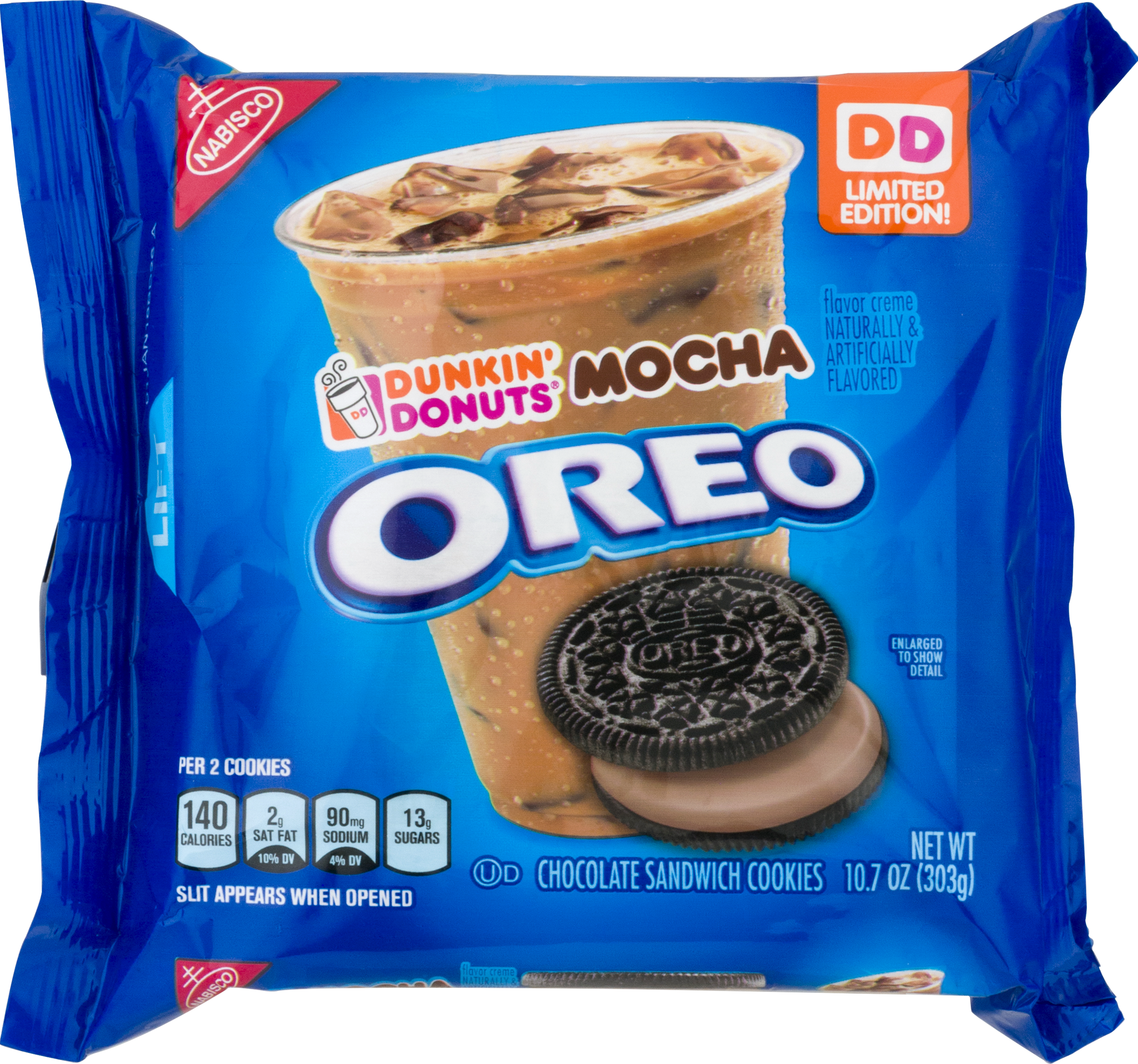 Oreo Dunkin Donuts Mocha Chocolate Sandwich Cookies, (2500x2338), Png Download