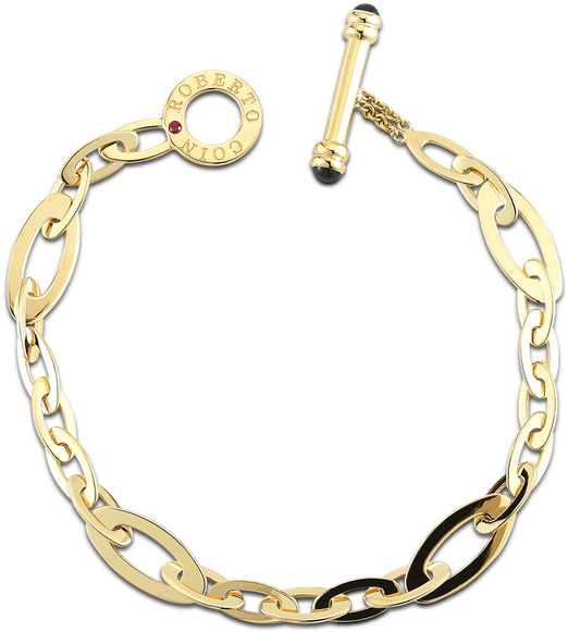 Roberto Coin Chic And Shine Small Link Bracelet (800x800), Png Download