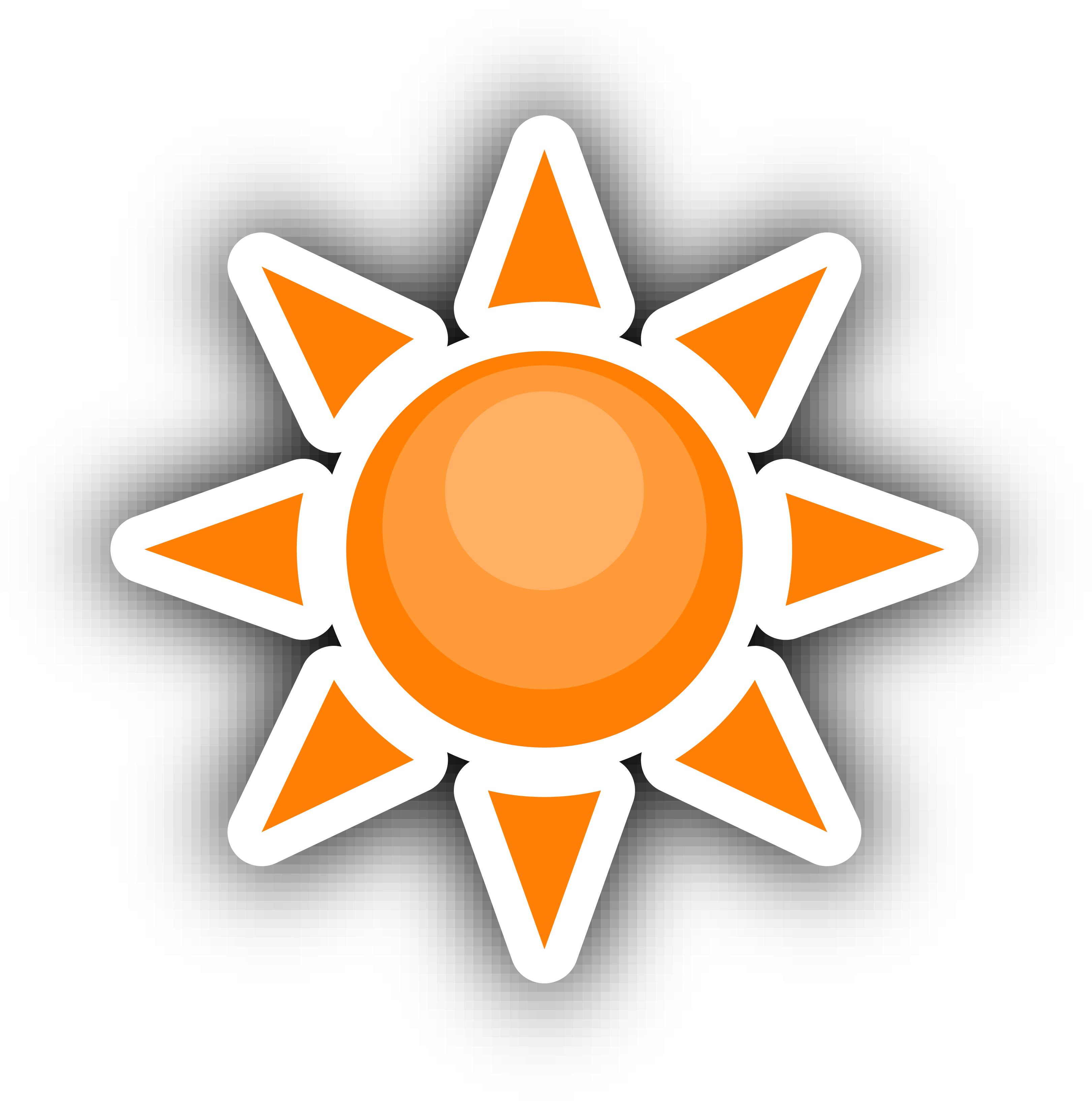 Paper Drawing Cute Sun Sticker Transprent Png (4536x4563), Png Download