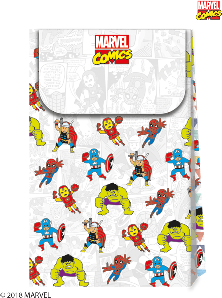 Marvel Pop Comic Party Paper Loot Bags (768x1024), Png Download