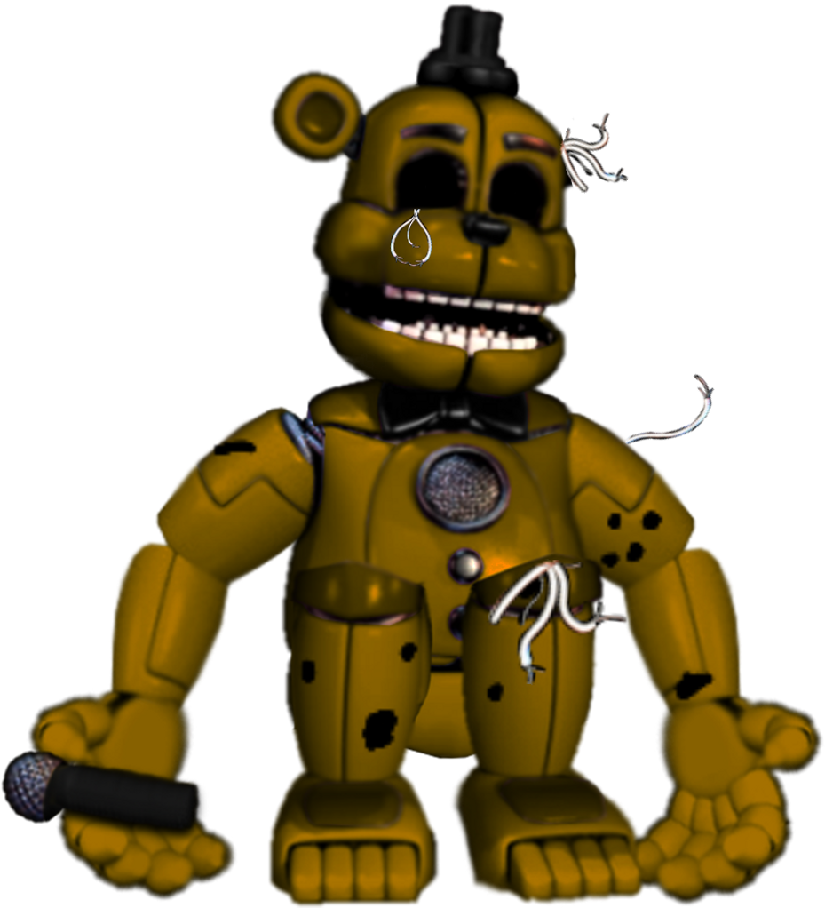 Funtime Withered Golden Freddy Freetoedit Fnaf Fnaf2 (1024x1024), Png Download