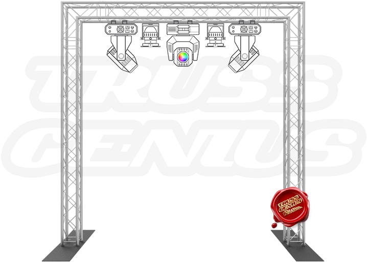 10-foot Truss Goal Post Kit F24 Square Aluminum Truss (800x600), Png Download