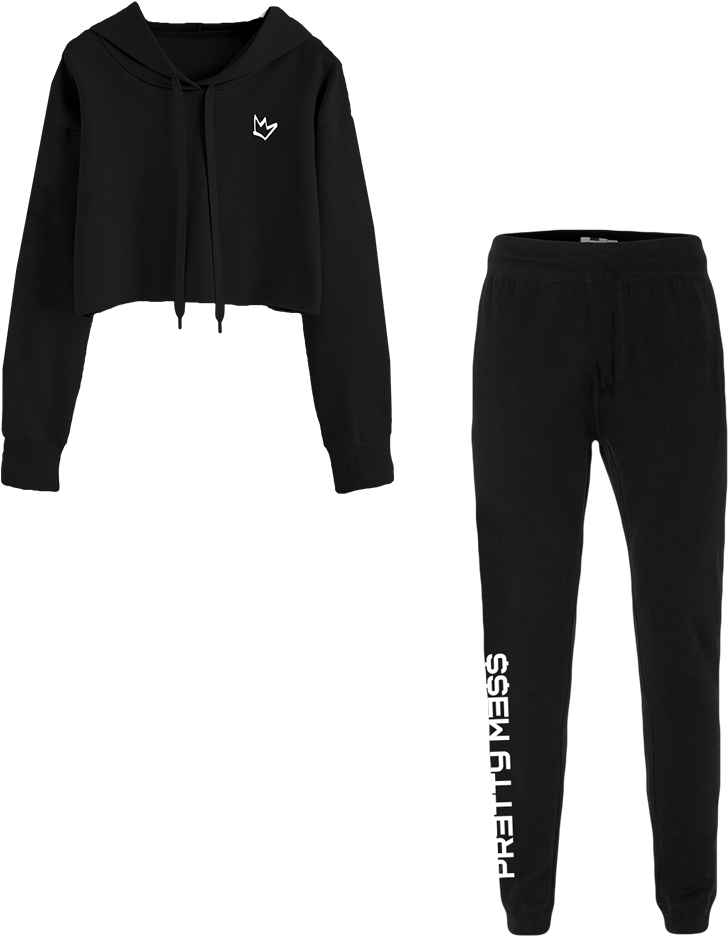Pretty Me$$ Hoodie & Jogger Set (1008x1008), Png Download