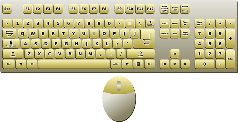Mouse E Teclado De Computador Em Png (1024x768), Png Download