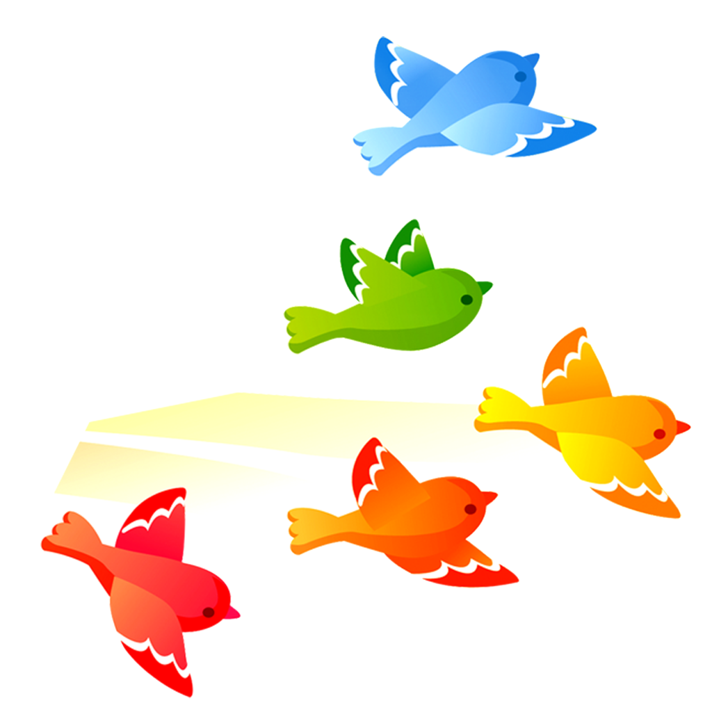 Hermoso Pájaro Png De Pintura (1024x1024), Png Download
