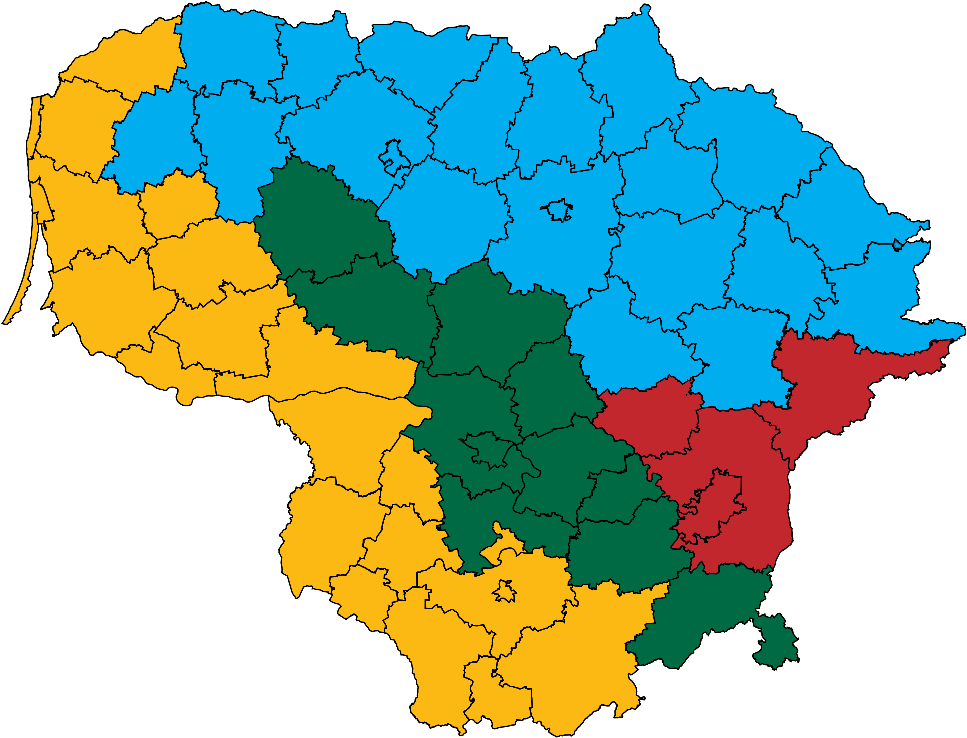 Kiekviena Spalva Žymi Ketvirtadalį Gyventojų Lietuvoje (2000x1572), Png Download