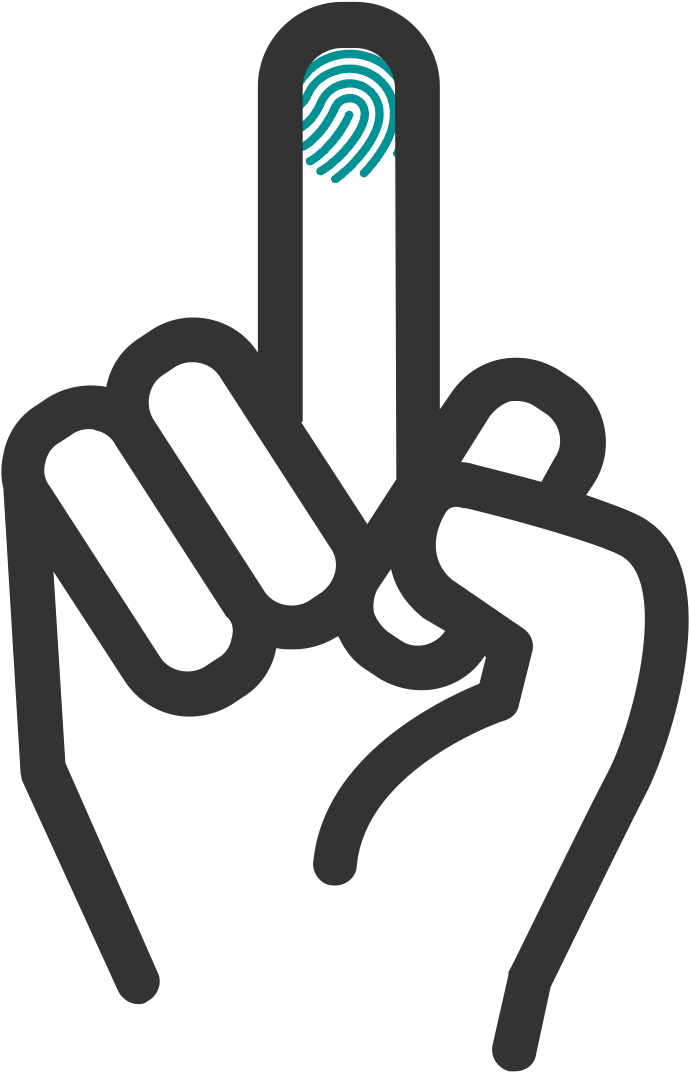 Finger, Middle Finger, Print, Hand (1200x1200), Png Download