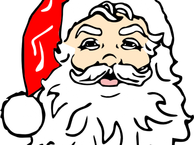 Cartoon Santa Face (640x480), Png Download