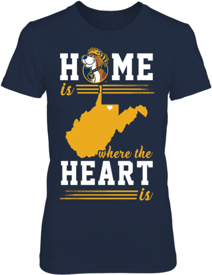 Home Is Where The Heart Is West Virginia Mountaineers (600x600), Png Download