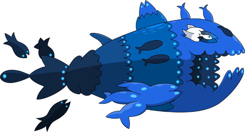Pokemon Shiny Wishiwashi School Is A Fictional Character (800x433), Png Download