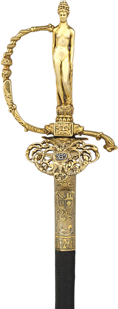 Jean-gabriel Domergue's French Academician Sword (864x1080), Png Download