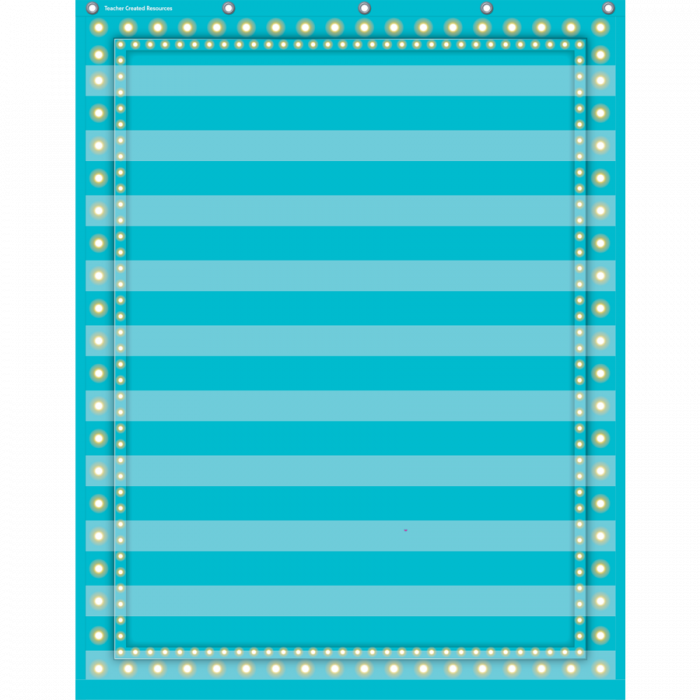 Light Blue Marquee 10 Pocket Pocket Chart By Teacher (700x700), Png Download