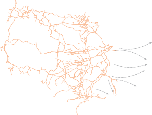 North Bnsf Network (759x539), Png Download