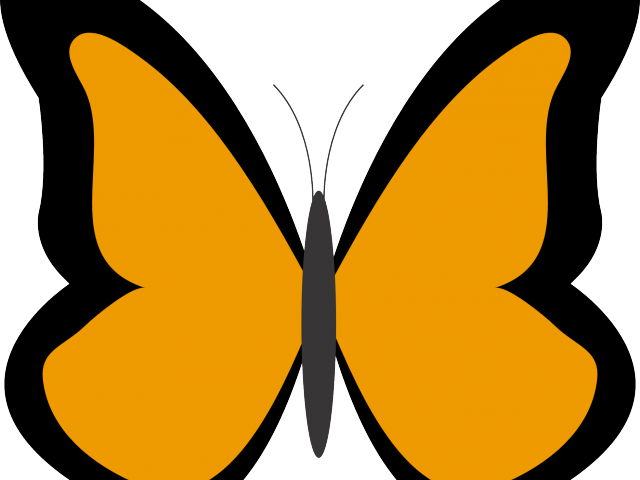 Monarch Butterfly Clipart Colorful Flying Butterfly (640x480), Png Download